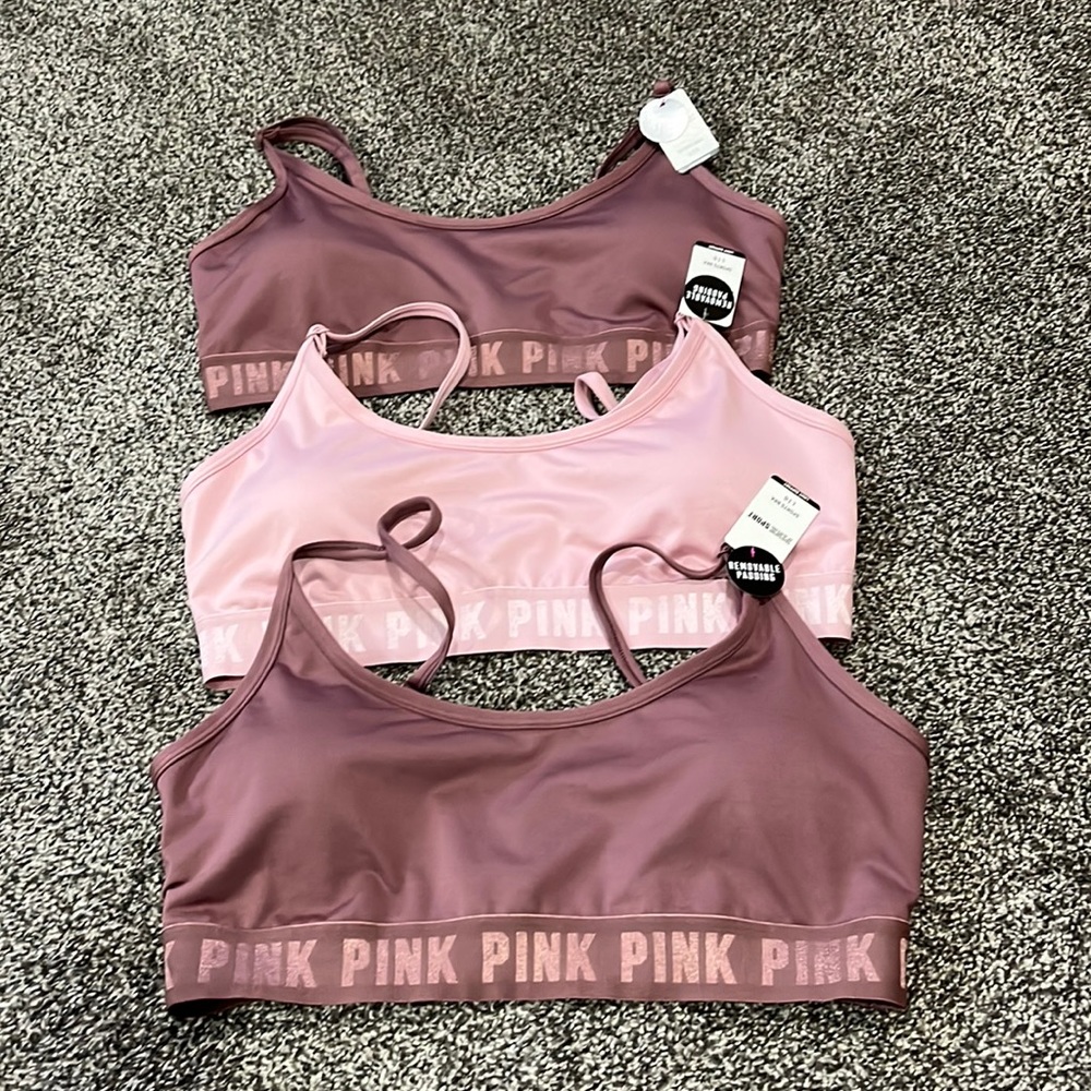 PINK Sports Bras x3